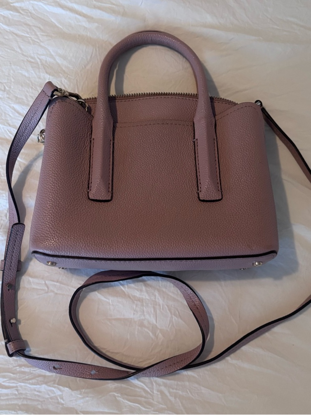 kate spade Dusty Rose Pebbled Leather Small Satchel - Picture 6 of 6